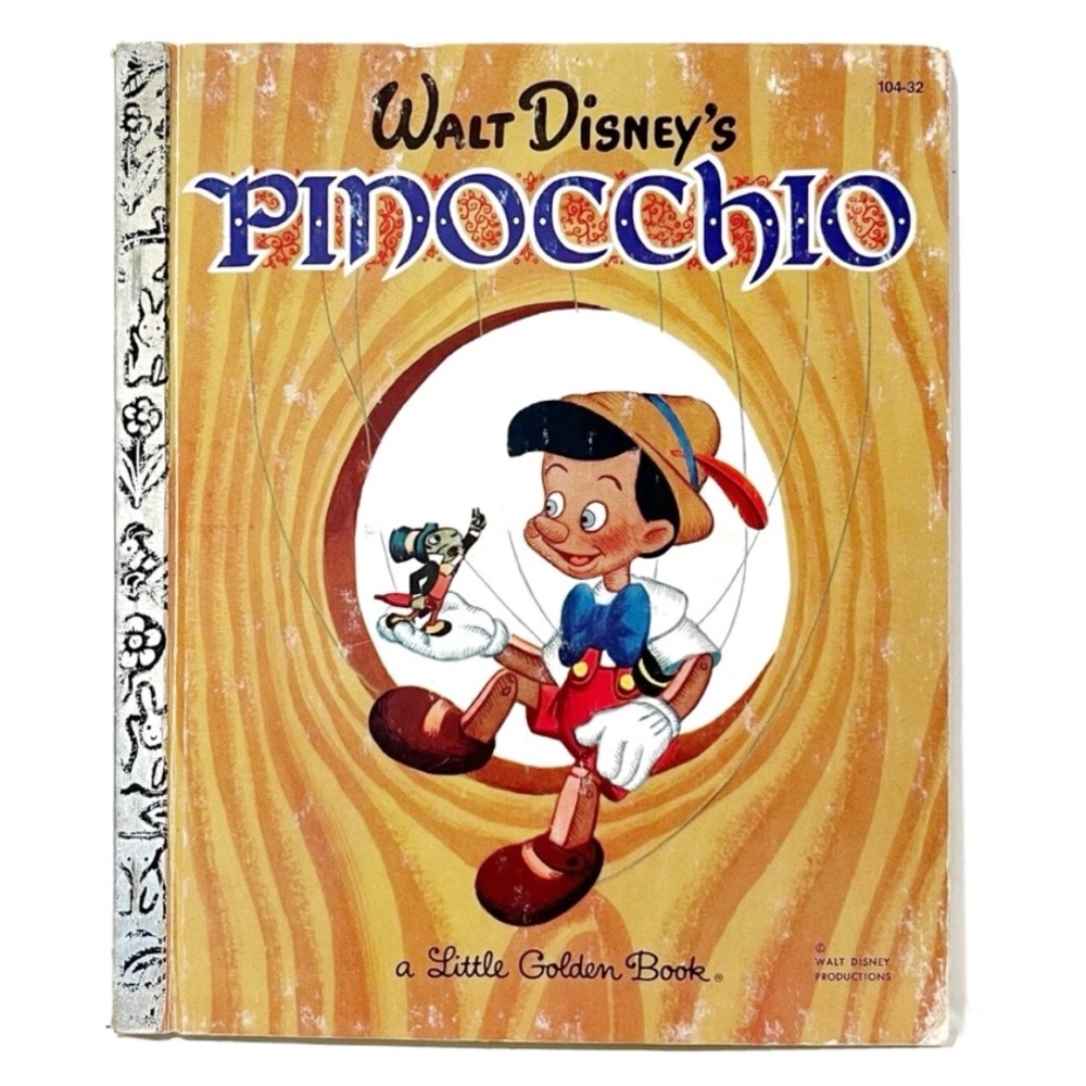 Vintage 1982 Walt Disney's Pinocchio Little Golden Book Children's Picture Book